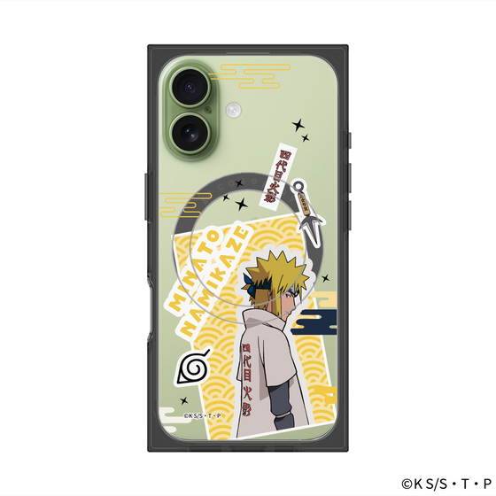 プレミアムスクエアケース with MagSafe［ NARUTO -ナルト- 疾風伝 - ステッカー - 波風ミナト ］