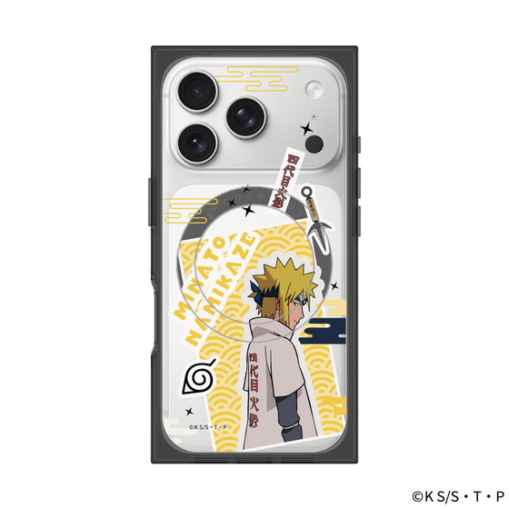 プレミアムスクエアケース with MagSafe［ NARUTO-ナルト- 疾風伝 - ステッカー - 波風ミナト ］
