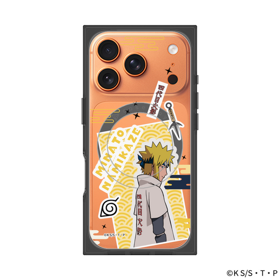 プレミアムスクエアケース with MagSafe［ NARUTO -ナルト- 疾風伝 - ステッカー - 波風ミナト ］