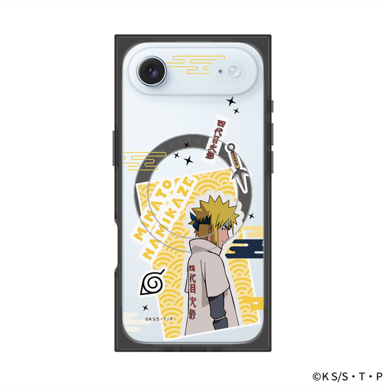 プレミアムスクエアケース with MagSafe［ NARUTO -ナルト- 疾風伝 - ステッカー - 波風ミナト ］