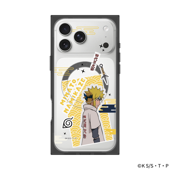 プレミアムスクエアケース with MagSafe［ NARUTO-ナルト- 疾風伝 - ステッカー - 波風ミナト ］