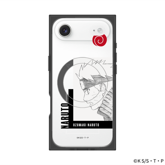 プレミアムスクエアケース with MagSafe［ NARUTO-ナルト- 疾風伝 - うずまきナルト - 線画 ］