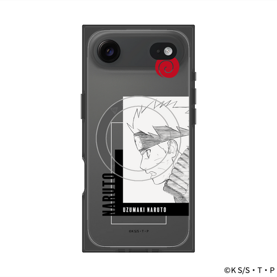 プレミアムスクエアケース with MagSafe［ NARUTO -ナルト- 疾風伝 - うずまきナルト - 線画 ］