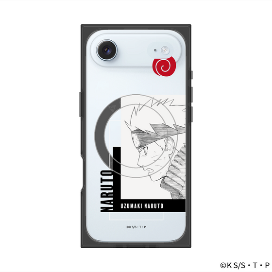 プレミアムスクエアケース with MagSafe［ NARUTO -ナルト- 疾風伝 - うずまきナルト - 線画 ］