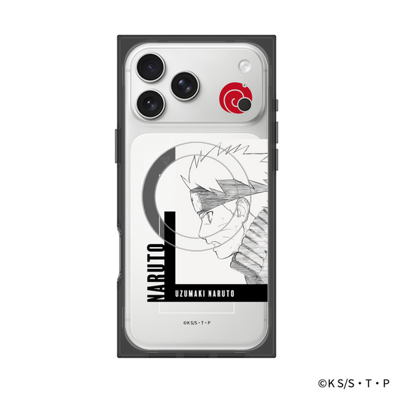 プレミアムスクエアケース with MagSafe［ NARUTO-ナルト- 疾風伝 - うずまきナルト - 線画 ］