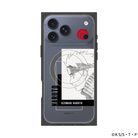 プレミアムスクエアケース with MagSafe［ NARUTO -ナルト- 疾風伝 - うずまきナルト - 線画 ］