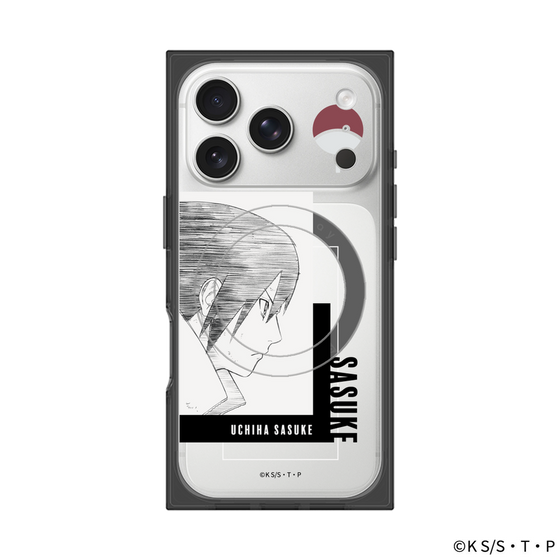プレミアムスクエアケース with MagSafe［ NARUTO-ナルト- 疾風伝 - うちはサスケ - 線画 ］