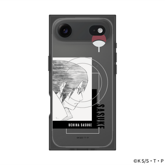 プレミアムスクエアケース with MagSafe［ NARUTO -ナルト- 疾風伝 - うちはサスケ - 線画 ］
