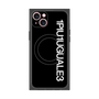 プレミアムスクエアケース with MagSafe［ 1PIU1UGUALE3 - ロゴ vertical - ブラック ］
