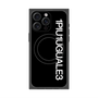 プレミアムスクエアケース with MagSafe［ 1PIU1UGUALE3 - ロゴ vertical - ブラック ］