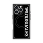 プレミアムスクエアケース with MagSafe［ 1PIU1UGUALE3 - ロゴ vertical - ブラック ］