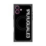プレミアムスクエアケース with MagSafe［ 1PIU1UGUALE3 - ロゴ vertical - ブラック ］