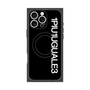 プレミアムスクエアケース with MagSafe［ 1PIU1UGUALE3 - ロゴ vertical - ブラック ］