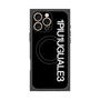 プレミアムスクエアケース with MagSafe［ 1PIU1UGUALE3 - ロゴ vertical - ブラック ］