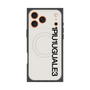 プレミアムスクエアケース with MagSafe［ 1PIU1UGUALE3 - ロゴ vertical - ホワイト ］