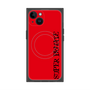 プレミアムスクエアケース with MagSafe［ SUPER PRIVATE - ロゴ - Red&Black ］