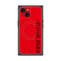 プレミアムスクエアケース with MagSafe［ SUPER PRIVATE - ロゴ - Red&Black ］