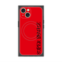 プレミアムスクエアケース with MagSafe［ SUPER PRIVATE - ロゴ - Red&Black ］