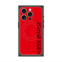 プレミアムスクエアケース with MagSafe［ SUPER PRIVATE - ロゴ - Red&Black ］