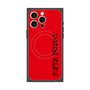 プレミアムスクエアケース with MagSafe［ SUPER PRIVATE - ロゴ - Red&Black ］