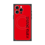 プレミアムスクエアケース with MagSafe［ SUPER PRIVATE - ロゴ - Red&Black ］