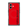 プレミアムスクエアケース with MagSafe［ SUPER PRIVATE - ロゴ - Red&Black ］