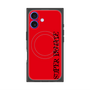 プレミアムスクエアケース with MagSafe［ SUPER PRIVATE - ロゴ - Red&Black ］