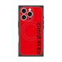 プレミアムスクエアケース with MagSafe［ SUPER PRIVATE - ロゴ - Red&Black ］