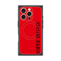 プレミアムスクエアケース with MagSafe［ SUPER PRIVATE - ロゴ - Red&Black ］