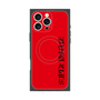 プレミアムスクエアケース with MagSafe［ SUPER PRIVATE - ロゴ - Red&Black ］