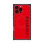 プレミアムスクエアケース with MagSafe［ SUPER PRIVATE - ロゴ - Red&Black ］