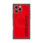 プレミアムスクエアケース with MagSafe［ SUPER PRIVATE - ロゴ - Red&Black ］