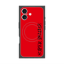 プレミアムスクエアケース with MagSafe［ SUPER PRIVATE - ロゴ - Red&Black ］