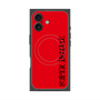 プレミアムスクエアケース with MagSafe［ SUPER PRIVATE - ロゴ - Red&Black ］
