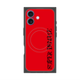 プレミアムスクエアケース with MagSafe［ SUPER PRIVATE - ロゴ - Red&Black ］