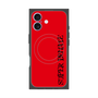プレミアムスクエアケース with MagSafe［ SUPER PRIVATE - ロゴ - Red&Black ］