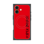 プレミアムスクエアケース with MagSafe［ SUPER PRIVATE - ロゴ - Red&Black ］