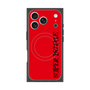プレミアムスクエアケース with MagSafe［ SUPER PRIVATE - ロゴ - Red&Black ］