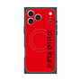 プレミアムスクエアケース with MagSafe［ SUPER PRIVATE - ロゴ - Red&Black ］