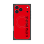 プレミアムスクエアケース with MagSafe［ SUPER PRIVATE - ロゴ - Red&Black ］