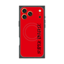 プレミアムスクエアケース with MagSafe［ SUPER PRIVATE - ロゴ - Red&Black ］