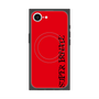 プレミアムスクエアケース with MagSafe［ SUPER PRIVATE - ロゴ - Red&Black ］
