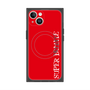 プレミアムスクエアケース with MagSafe［ SUPER PRIVATE - ロゴ - Red ］