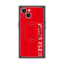 プレミアムスクエアケース with MagSafe［ SUPER PRIVATE - ロゴ - Red ］