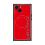 プレミアムスクエアケース with MagSafe［ SUPER PRIVATE - ロゴ - Red ］