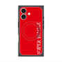 プレミアムスクエアケース with MagSafe［ SUPER PRIVATE - ロゴ - Red ］