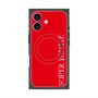 プレミアムスクエアケース with MagSafe［ SUPER PRIVATE - ロゴ - Red ］