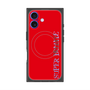 プレミアムスクエアケース with MagSafe［ SUPER PRIVATE - ロゴ - Red ］