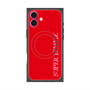 プレミアムスクエアケース with MagSafe［ SUPER PRIVATE - ロゴ - Red ］