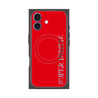 プレミアムスクエアケース with MagSafe［ SUPER PRIVATE - ロゴ - Red ］